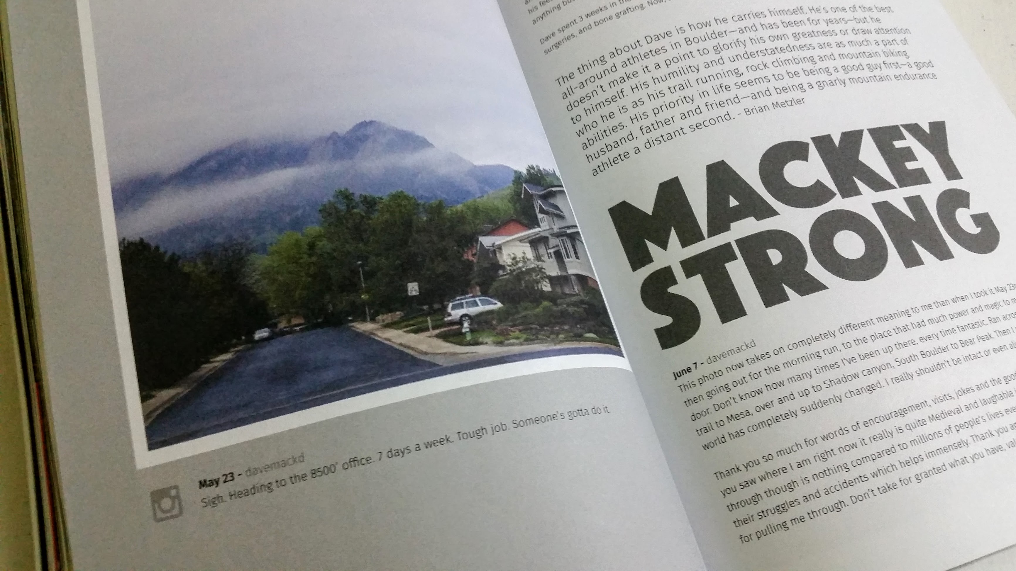 Mackey Strong story from the Boulder Running Journal